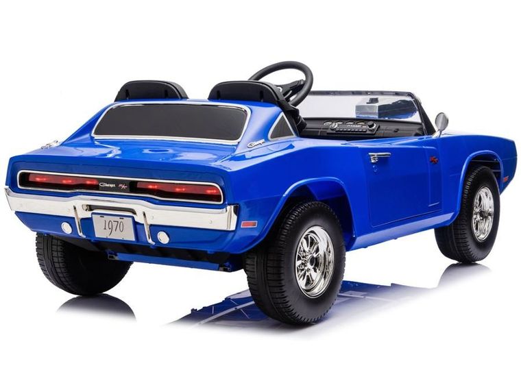 Lean Cars, Dodge Charger R/T, pojazd na akumulator, DLS-K12 24V7Ah, niebieski