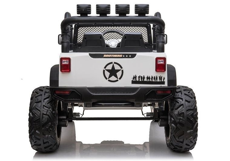 Lean Cars, Jeep, pojazd na akumulator, JC666, biały