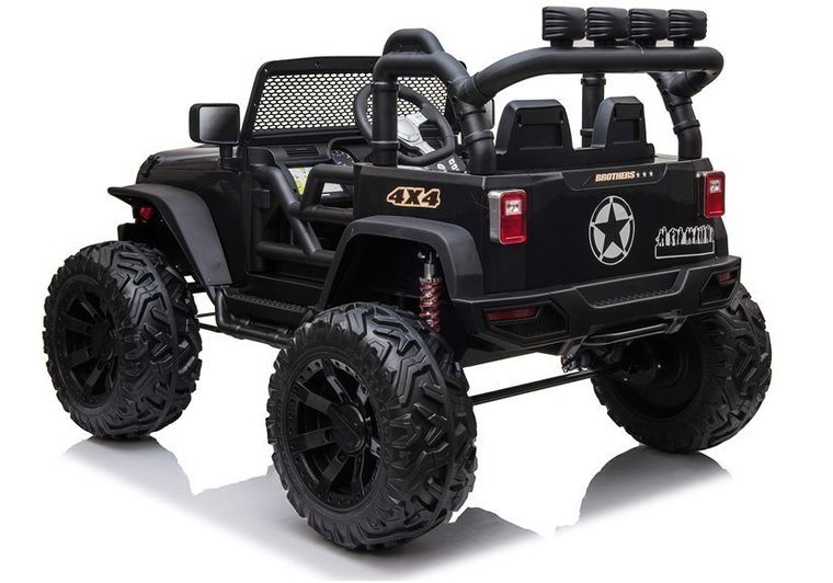 Lean Cars, Jeep, pojazd na akumulator, JC666, czarny lakierowany