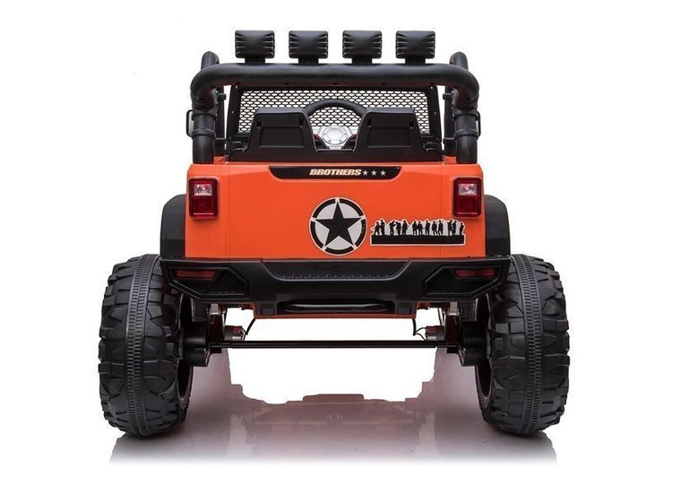 Lean Cars, Jeep, pojazd na akumulator, JC666, pomarańczowy