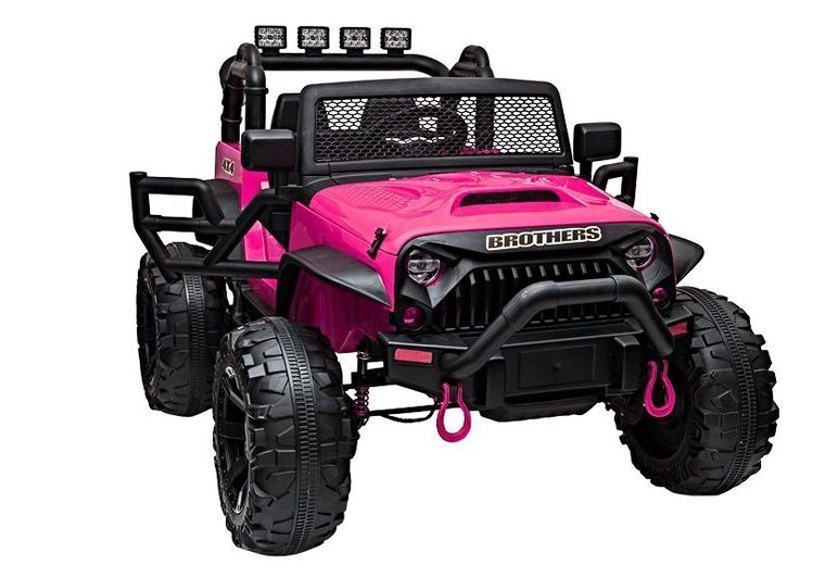 Lean Cars, Jeep, pojazd na akumulator, JC666, różowy lakierowany