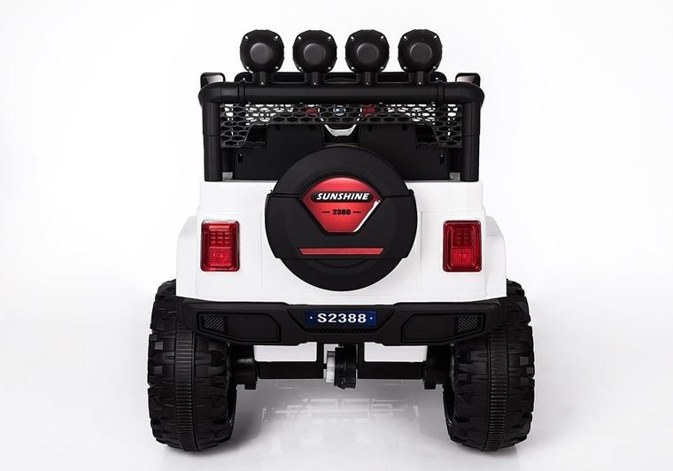 Lean Cars, Jeep, pojazd na akumulator, S2388, biały