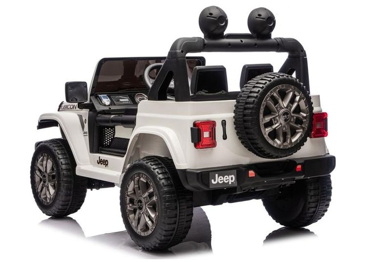 Lean Cars, Jeep Rubicon, pojazd na akumulator 4-4, DK-JWR556 4-200W 24V, biały