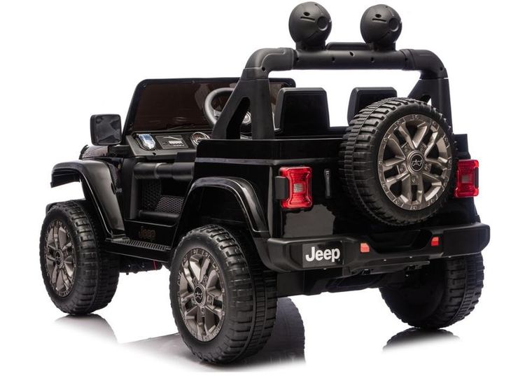 Lean Cars, Jeep Rubicon, pojazd na akumulator 4-4, DK-JWR556 4-200W 24V, czarny