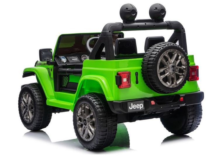 Lean Cars, Jeep Rubicon, pojazd na akumulator 4-4, DK-JWR556 4-200W 24V, zielony