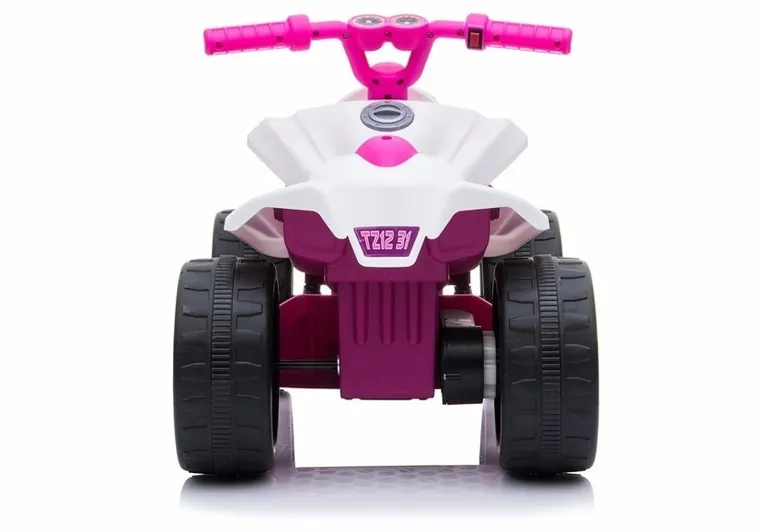 Lean Cars, quad, pojazd na akumulator, TR1805, biało-różowy