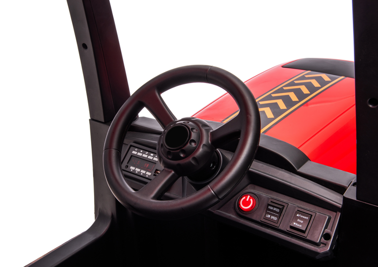 Lean Cars, traktor, pojazd na akumulator, A011 24V, czerwony