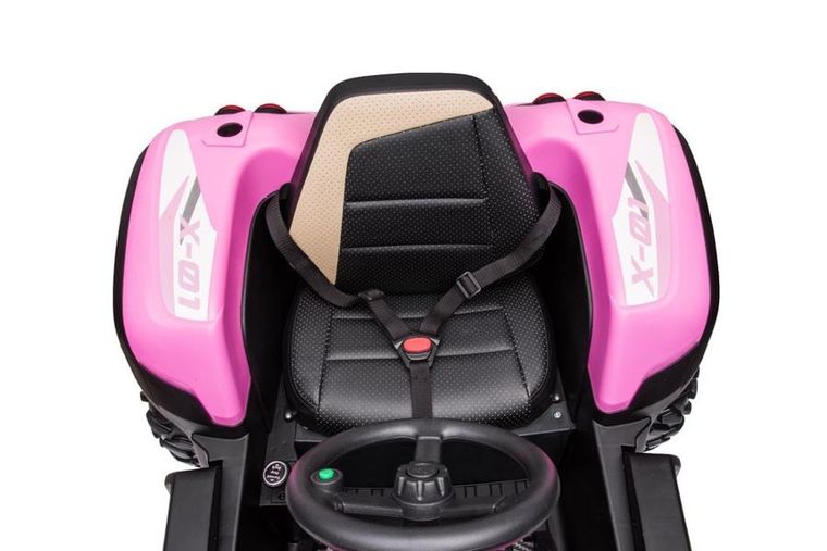 Lean Cars, traktor, pojazd na akumulator, BLT-206, różowy