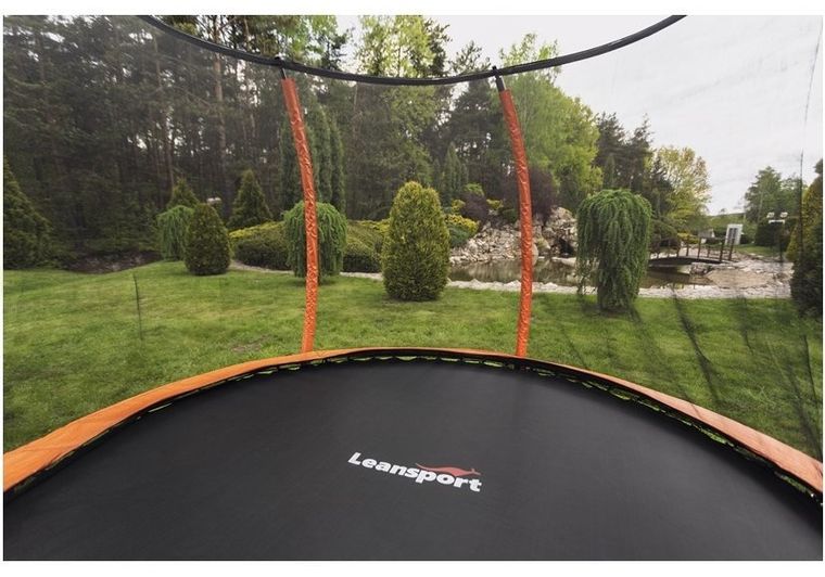 Lean Sport, Best, trampolina, 12ft, czarno-pomarańczowa