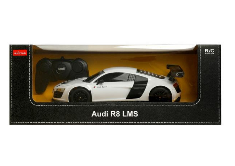 Lean Toys, Audi R8, pojazd zdalnie sterowany, 1:18 biały