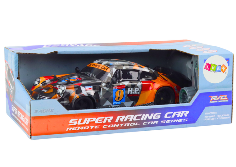 Lean Toys, Autko, pojazd zdalnie sterowany, pomarańczowy, 1:18