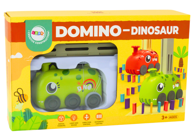 Lean Toys, Auto dinozaur układające domino