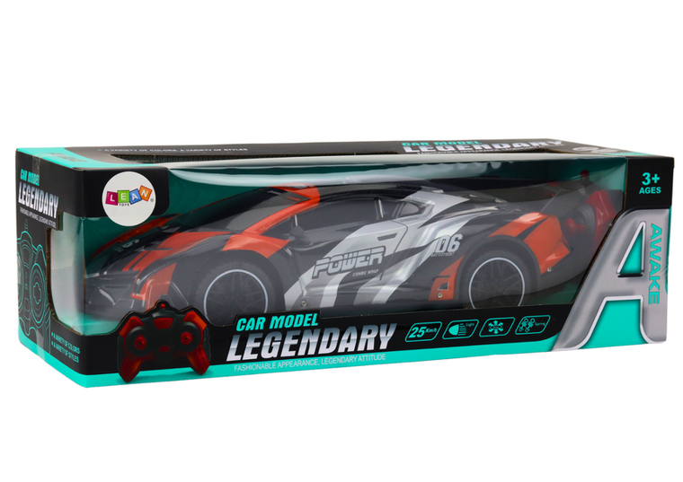 Lean Toys, auto sportowe, pojazd zdalnie sterowany, 1:10, 25km/h, pomarańczowy