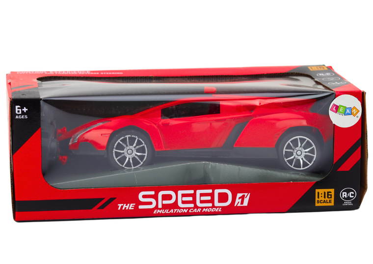 Lean Toys, auto sportowe, pojazd zdalnie sterowany, 1:16, czerwone