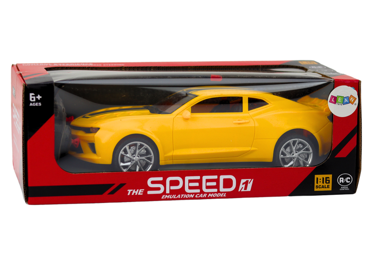 Lean Toys, auto sportowe, pojazd zdalnie sterowany, 1:16, żółte
