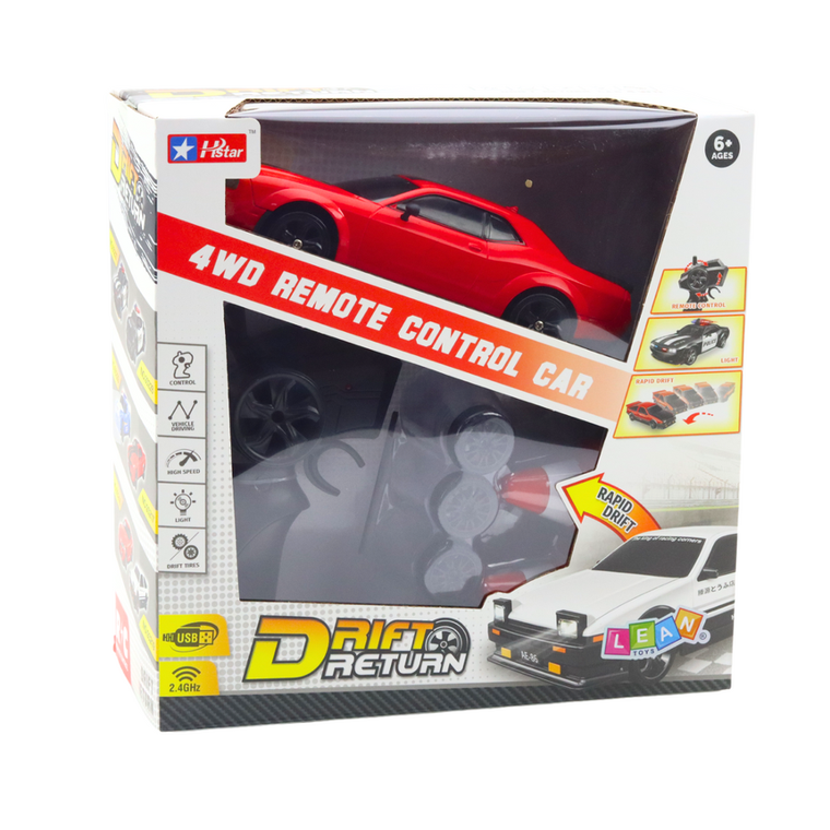 Lean Toys, auto sportowe, pojazd zdalnie sterowany z wymiennymi kołami, czerwone