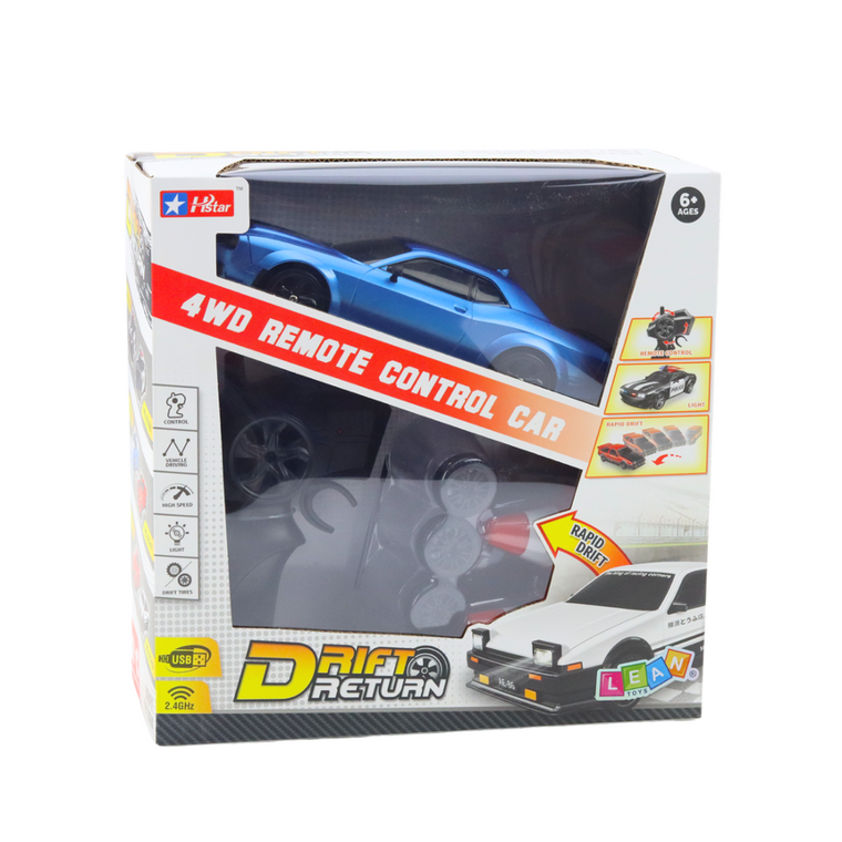 Lean Toys, auto sportowe, pojazd zdalnie sterowany z wymiennymi kołami, niebieskie