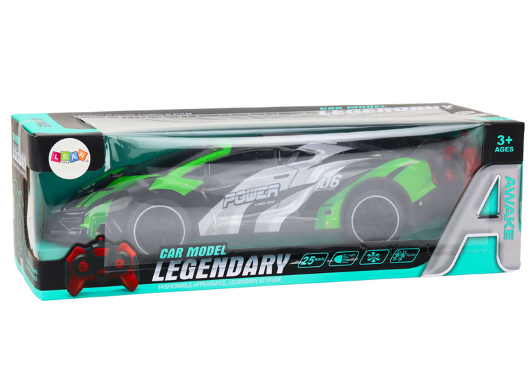 Lean Toys, auto sportowe, pojazd zdalnie sterowany, zielony, 1:10