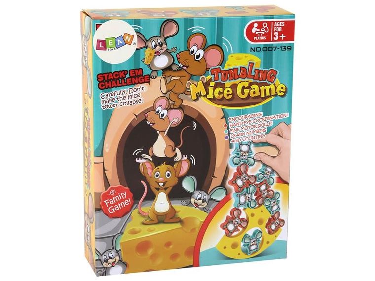 Lean Toys, Balansujące myszki, serowa wieża, gra zręcznościowa