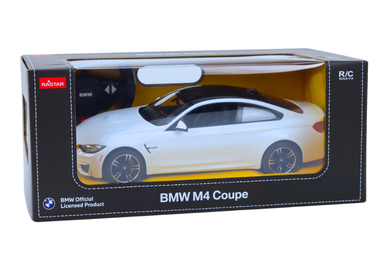 Lean Toys, BMW M4 Copue, pojazd zdalnie sterowany, biały, 1:14