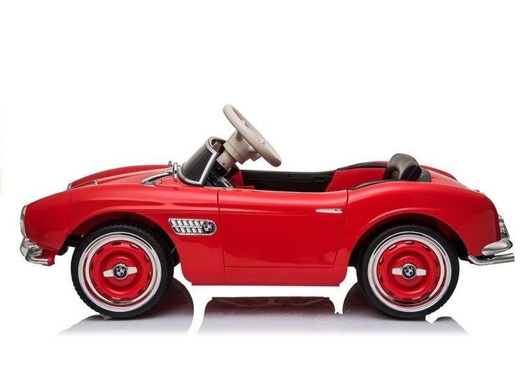 Lean Toys, BMW Retro, pojazd na akumulator, czerwony lakierowany