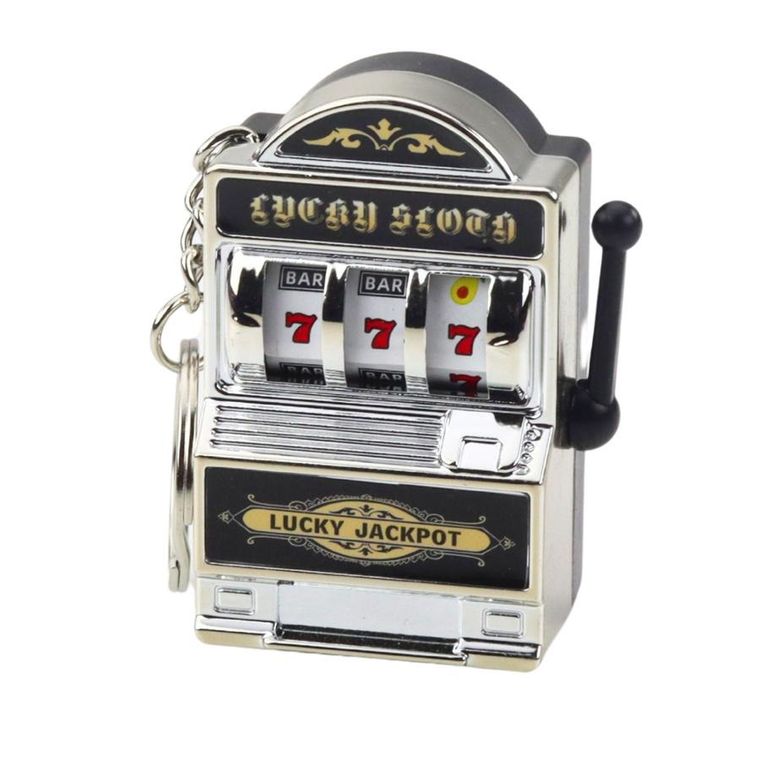 Lean Toys, brelok mini maszyna kasynowa slot automat ruchomy drążek, 1 szt.