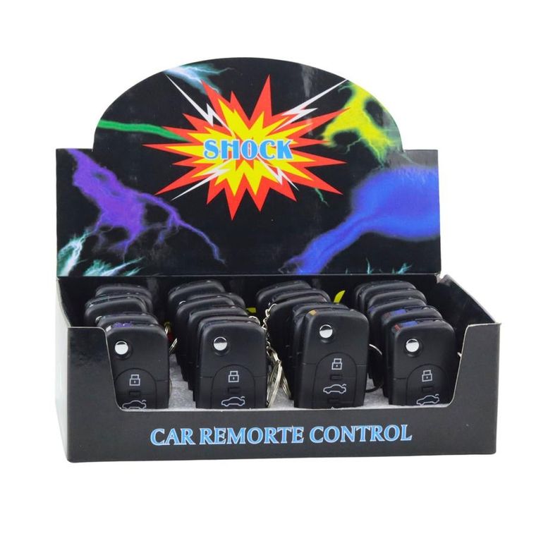 Lean Toys, brelok, pilot samochodowy, Latarka LED, razi prądem, 2w1, 1 szt.