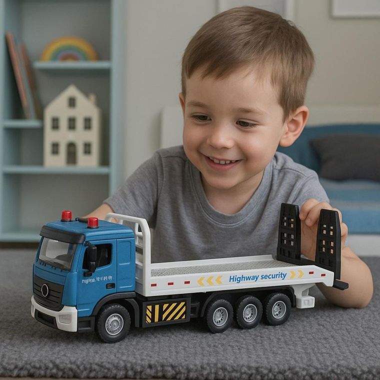 Lean Toys, ciężarówka laweta, pojazd interaktywny z ruchomą platformą