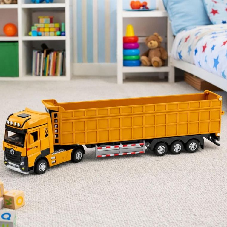 Lean Toys, ciężarówka wywrotka, żółta