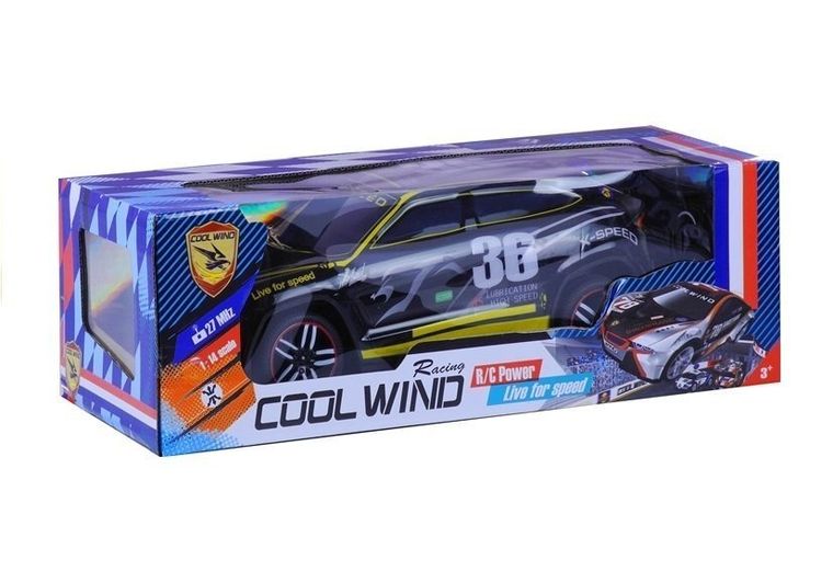 Lean Toys, Cool Wind, pojazd zdalnie sterowany, czarny, 1:14