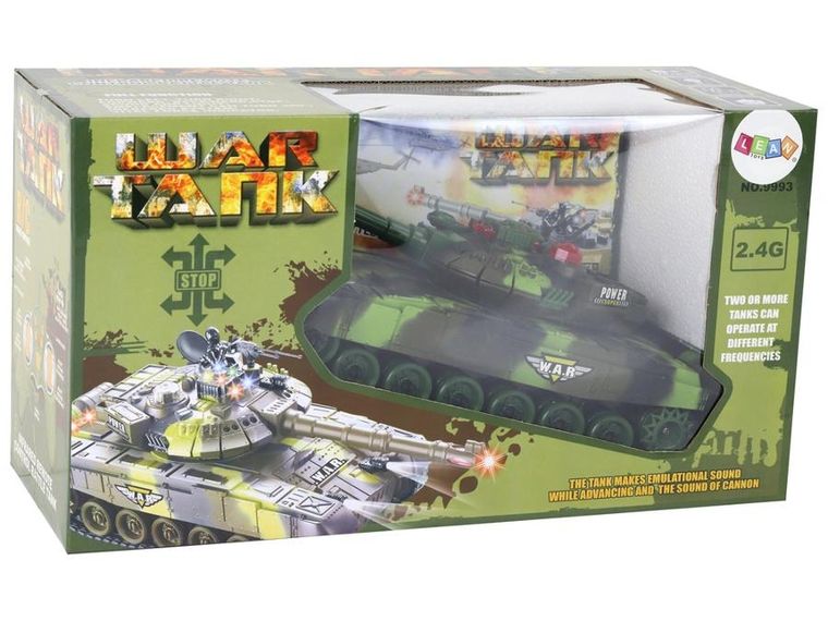 Lean Toys, czołg, wojskowy pojazd zdalnie sterowany, 360 stopni