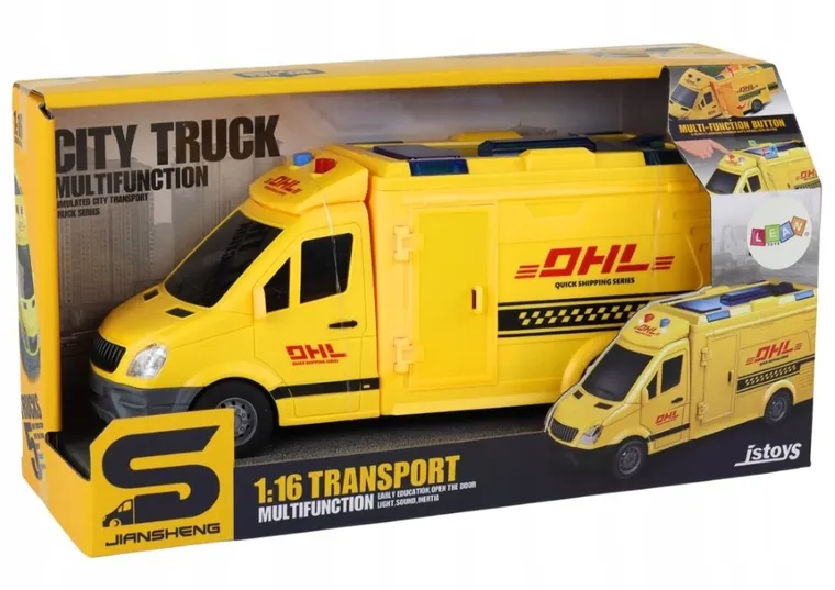 Lean Toys, DHL, pojazd dostawczy, 1:16