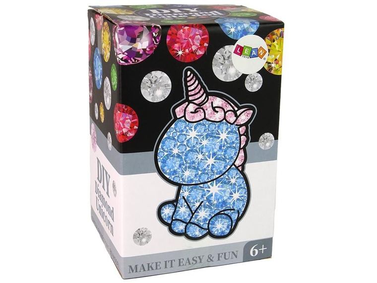 Lean Toys, diamentowy jednorożec, zestaw kreatywny, zielony