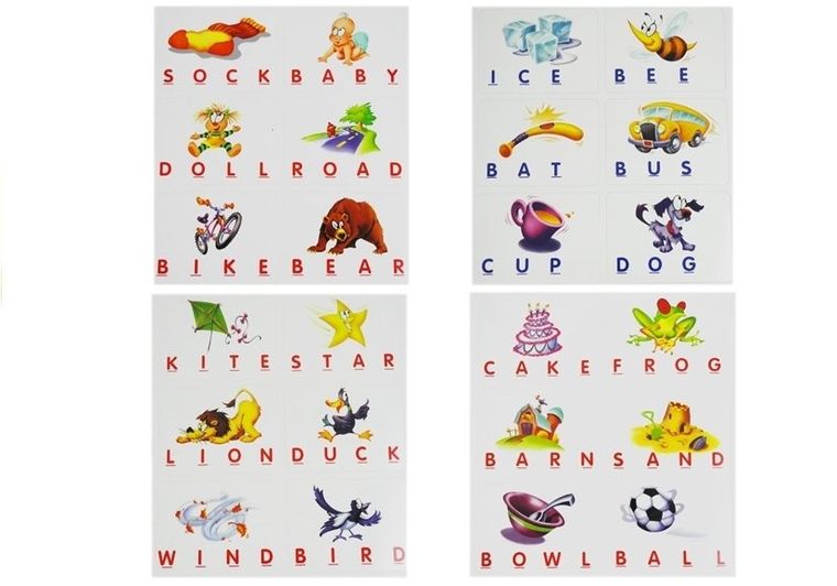 Lean Toys, dopasuj literki, 30 kart, gra do nauki angielskiego