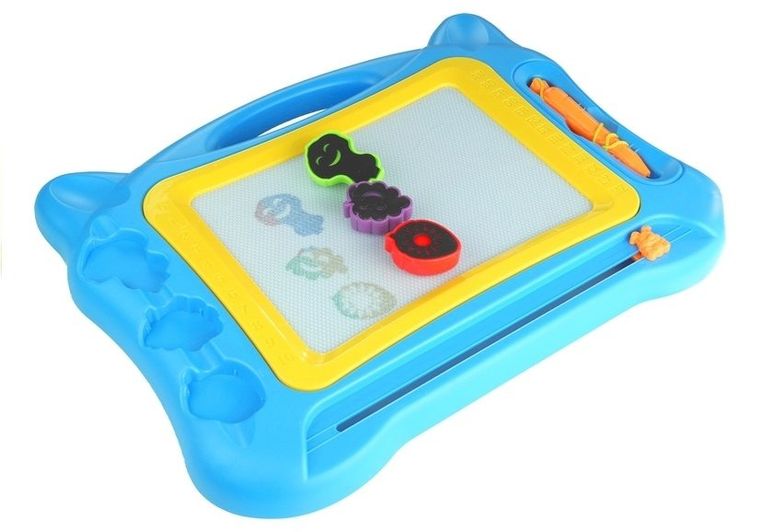 Lean Toys, duży znikopis tablica magnetyczna stempelki, 2w1