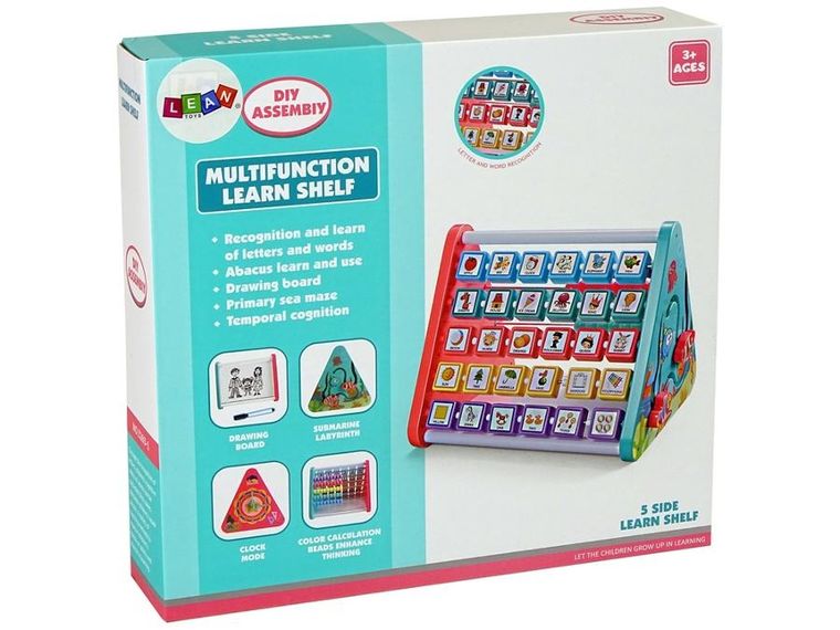 Lean Toys, Edukacyjna półka: trójkąt, liczydło, litery