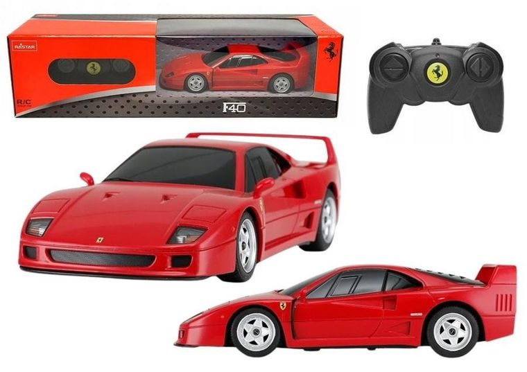 Lean Toys, Ferrari F40, pojazd zdalnie sterowany, czerwony, 1:24
