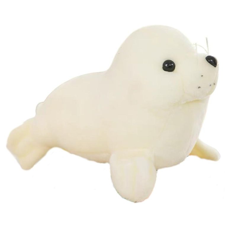 Lean Toys, foka, maskotka, biała, 24 cm