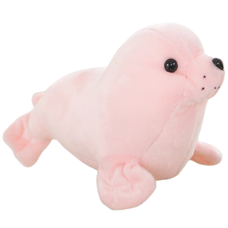 Lean Toys, foka, maskotka, różowa, 24 cm