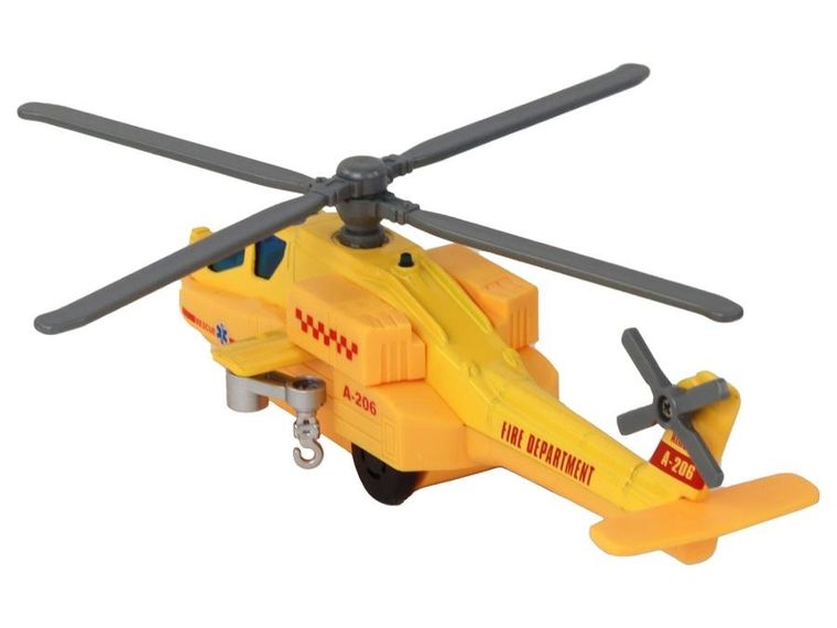 Lean Toys, helikopter ratunkowy, interaktywny śmigłowiec aluminiowy z napędem, 1 szt.