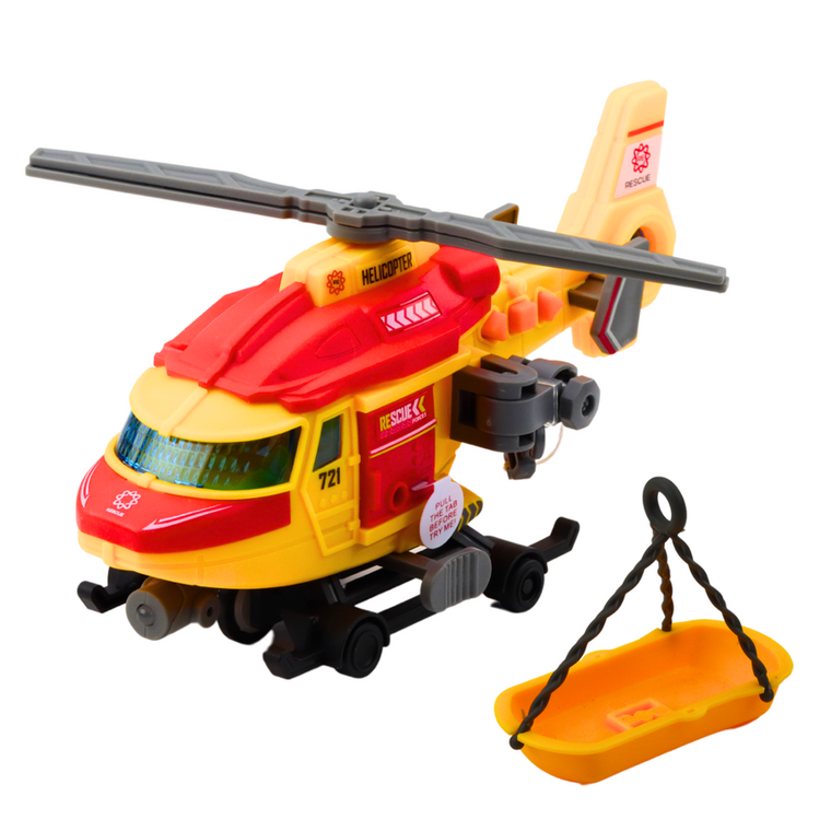 Lean Toys, helikopter ratunkowy z napędem + akcesoria mix