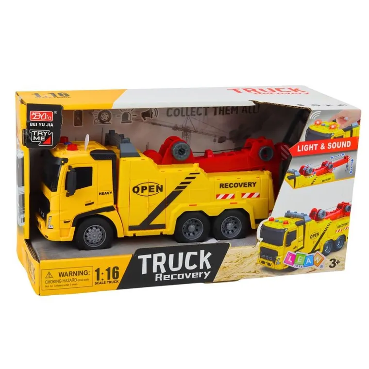 Lean Toys, holownik, pomoc drogowa, pojazd interaktywny, 1:16