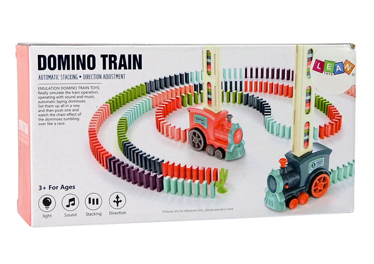 Lean Toys, interaktywna lokomotywa układająca domino