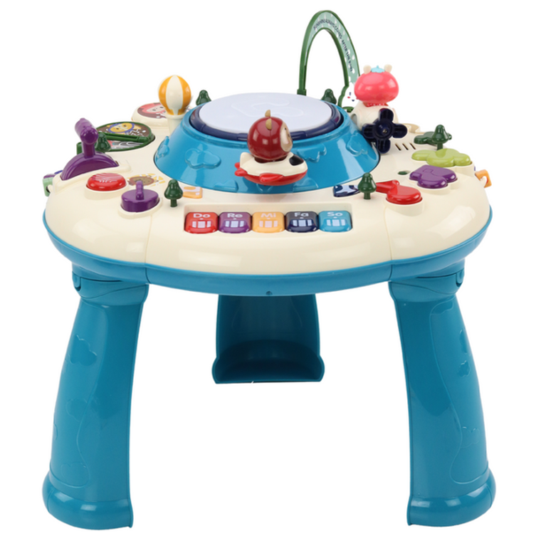 Lean Toys, interaktywny stolik edukacyjny, Niebieski