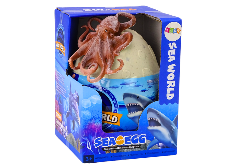Lean Toys, jajo z figurkami stworzeń morskich, 26 elementów