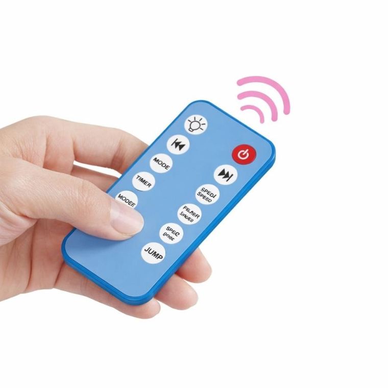 Lean Toys, karuzela do łóżeczka z projektorem, 2w1, różowa