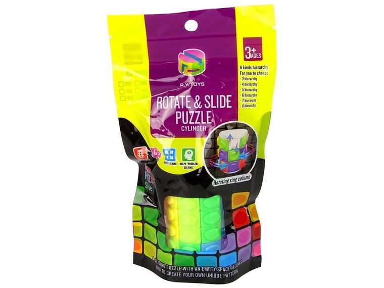 Lean Toys, kolorowy walec obrotowy, łamigłówka
