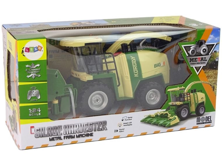 Lean Toys, Kombajn, pojazd zdalnie sterowany z dymem i dźwiękiem, 1:24