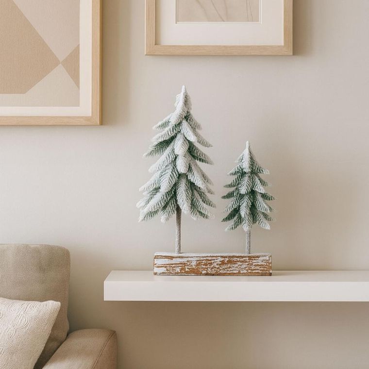 Lean Toys, kompozycja świąteczna, z choinkami, 34-28 cm