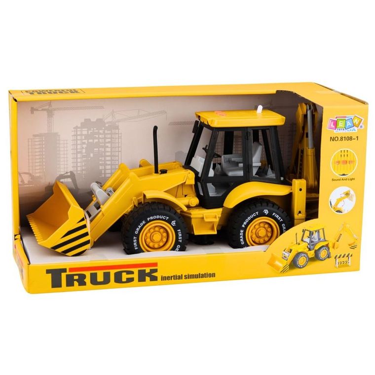 Lean Toys, koparka budowlana, pojazd interaktywny